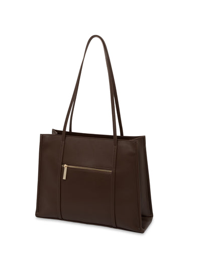 Mocha Stella Tote Bag - Dark Choc