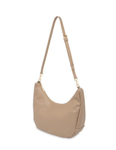 Mocha Harlow Hobo Crossbody Bag - Almond