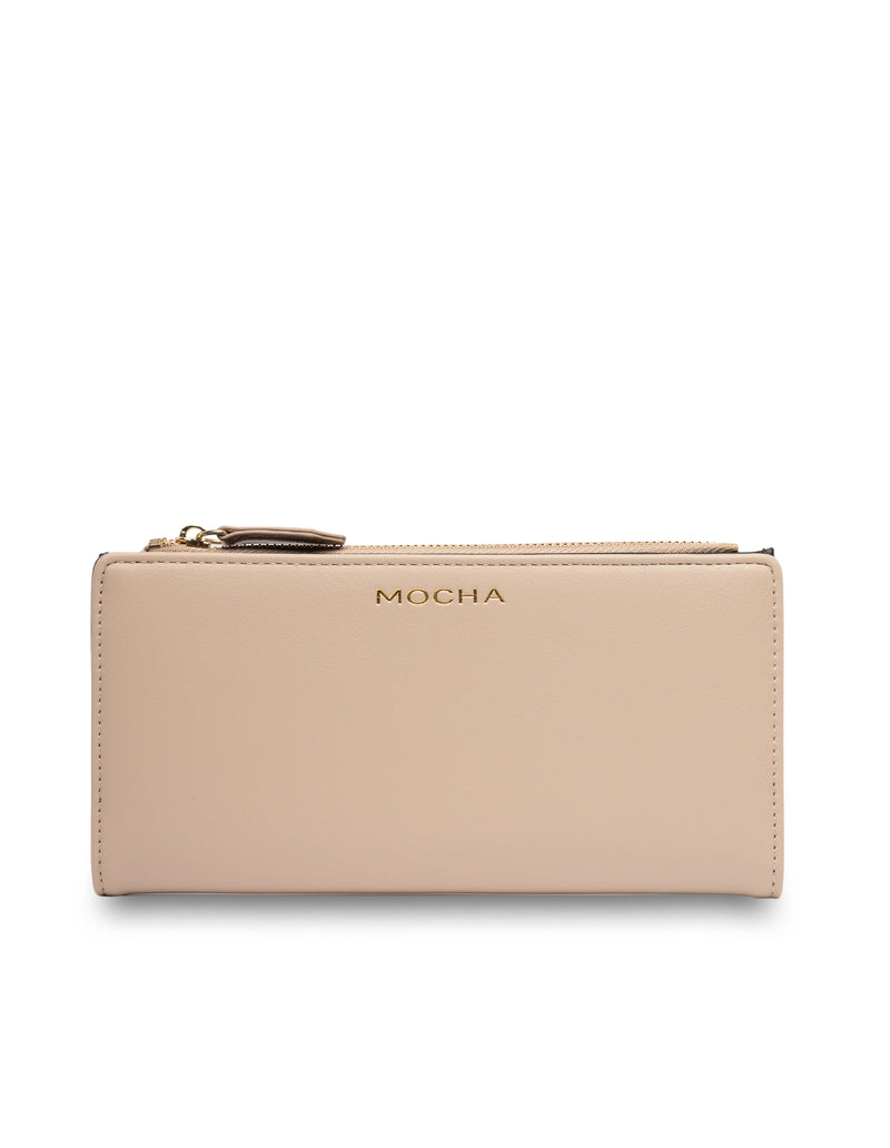 Mocha Classic Arya Wallet - Beige/Black