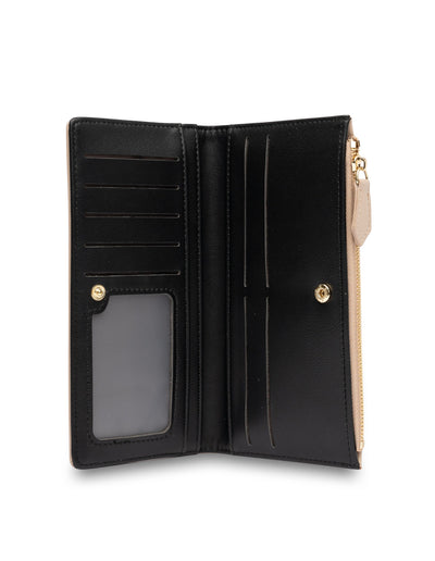 Mocha Classic Arya Wallet - Beige/Black