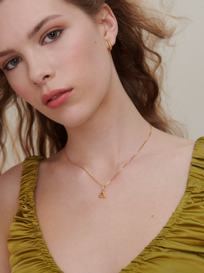 Rachel Jackson Elements Fire Sign Citrine Necklace - Gold