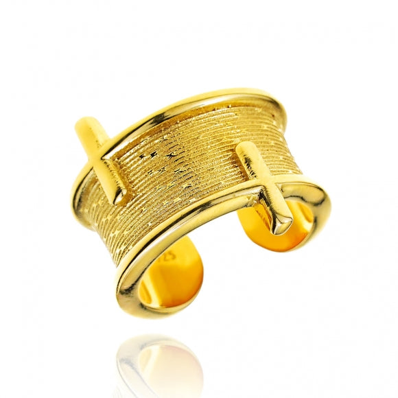 Gregio Funky Metal/ Matte Art Yg Ring - Gold