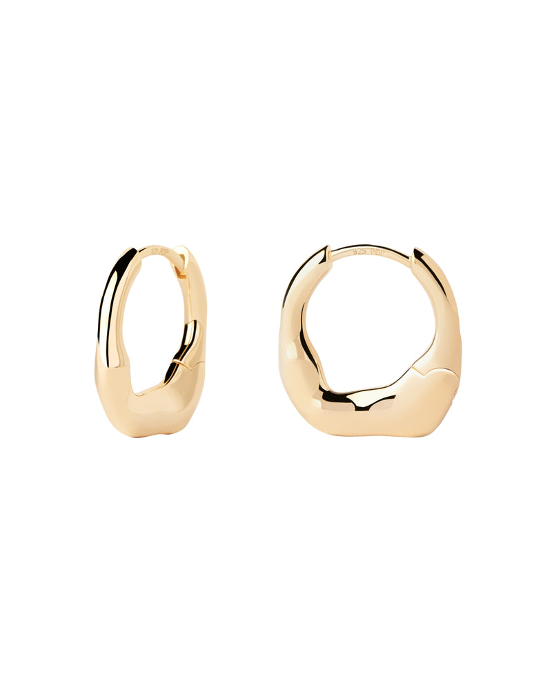 PDPAOLA Mini Magma Hoop Earrings - Gold