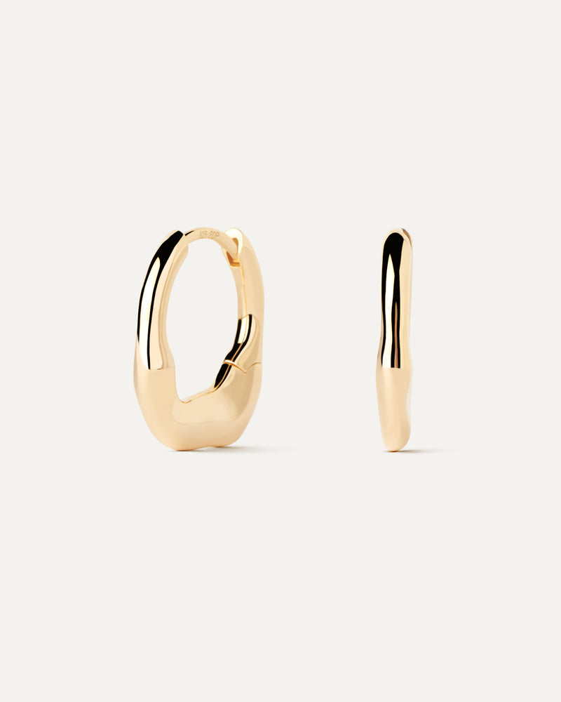 PDPAOLA Mini Magma Hoop Earrings - Gold