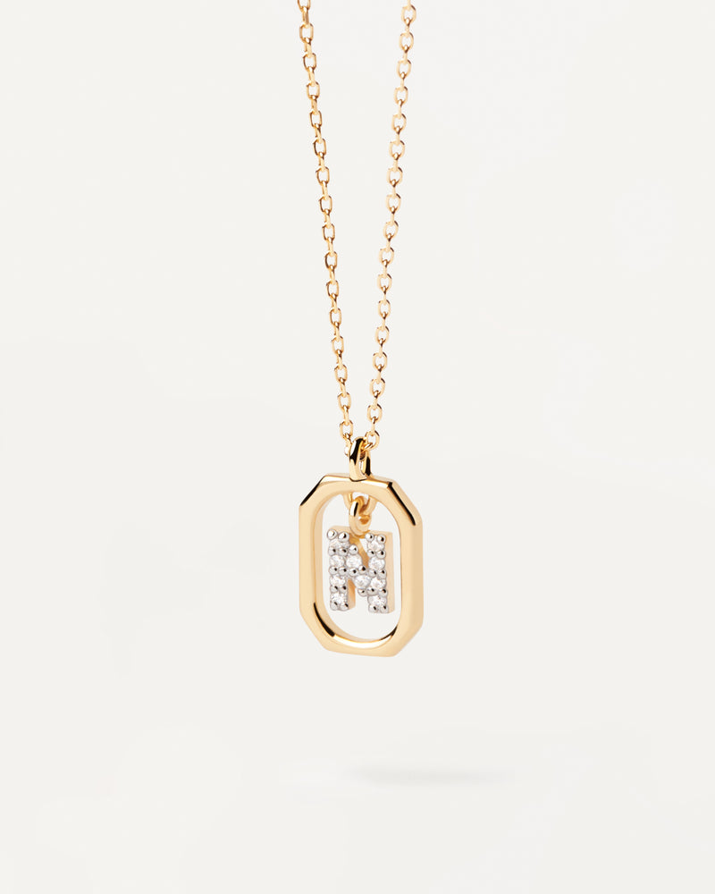 PDPAOLA Mini Letter N Necklace - Gold