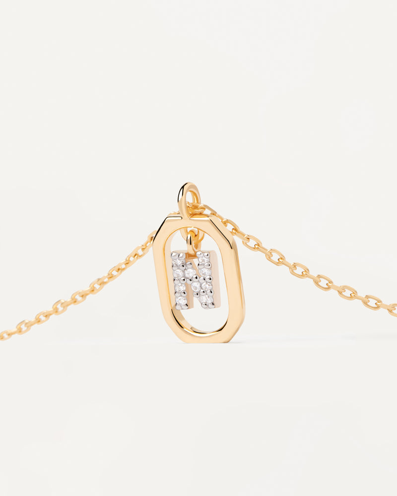 PDPAOLA Mini Letter N Necklace - Gold