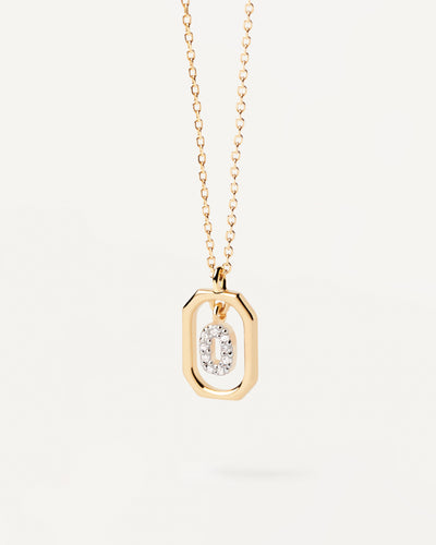 PDPAOLA Mini Letter O Necklace - Gold