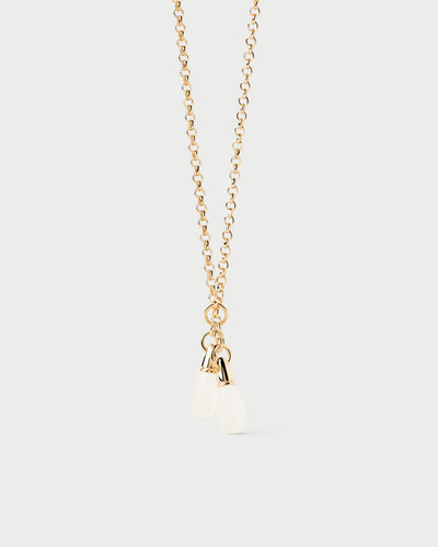 PDPAOLA Rock Crystal Tango Chain Necklace - Gold