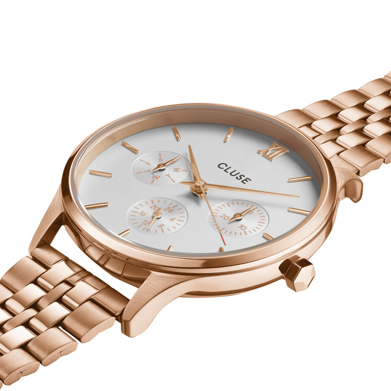 CLUSE Minuit Multifunction White - Rose Gold