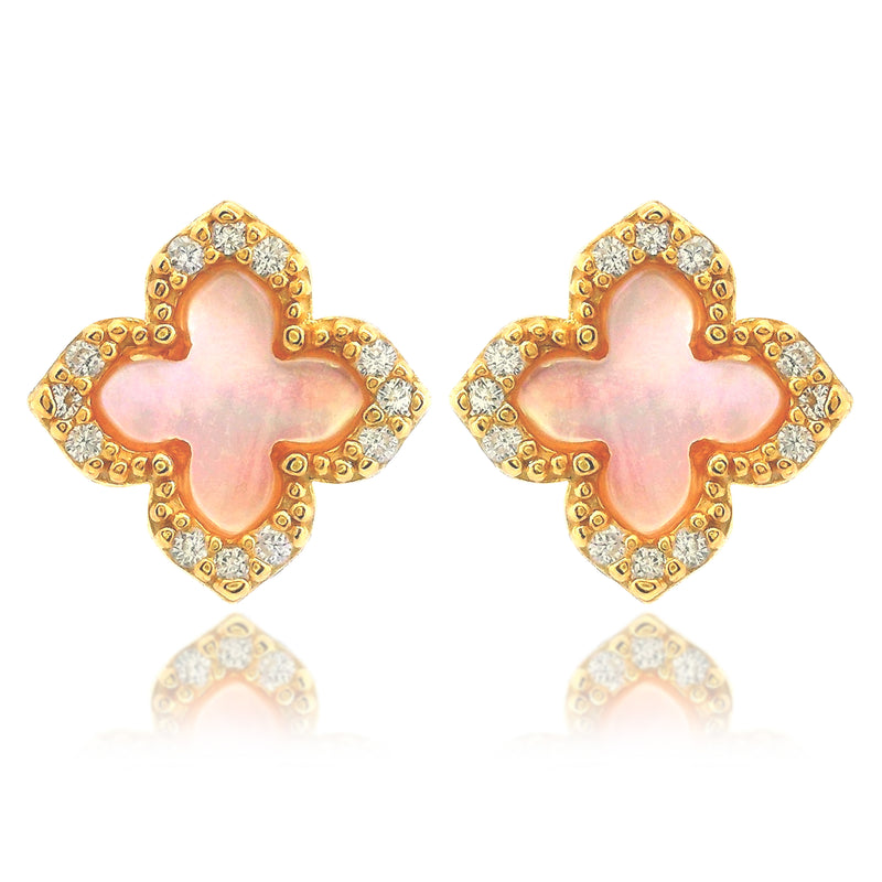 Georgini Sydney Soiree Fairwater Mother Of Pearl Studs- Gold