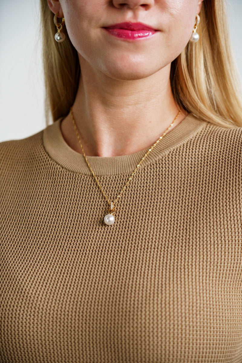 Georgini Adagio Pearl Duo Pendant - Gold