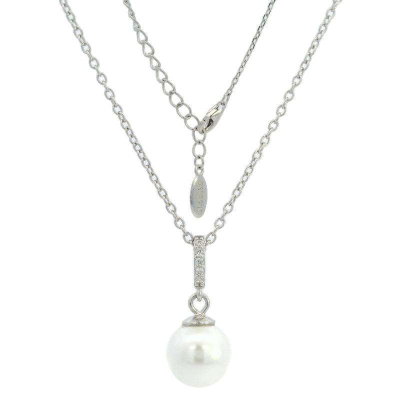 Georgini Adagio Effortless Glow Pearl Pendant - Silver