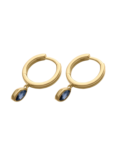 Kirstin Ash Ink Drop Hoops (18K Gold Plated) - Gold