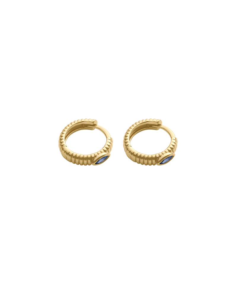 Kirstin Ash Ink Texture Hoops (18K Gold Plated) - Gold