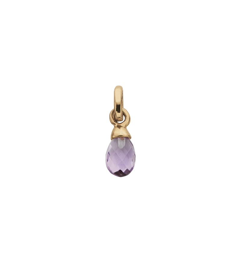 Kirstin Ash Light Amethyst (Feb) Gemstone Charm - Gold