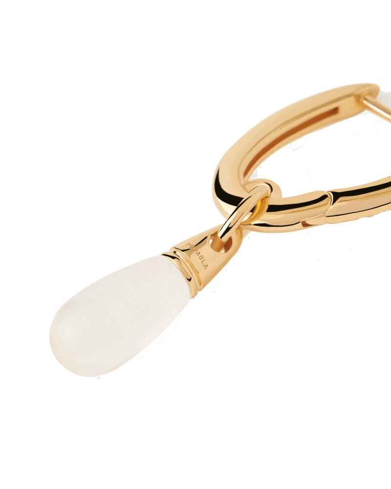 PDPAOLA Rock Crystal Jupiter Single Hoop - Gold