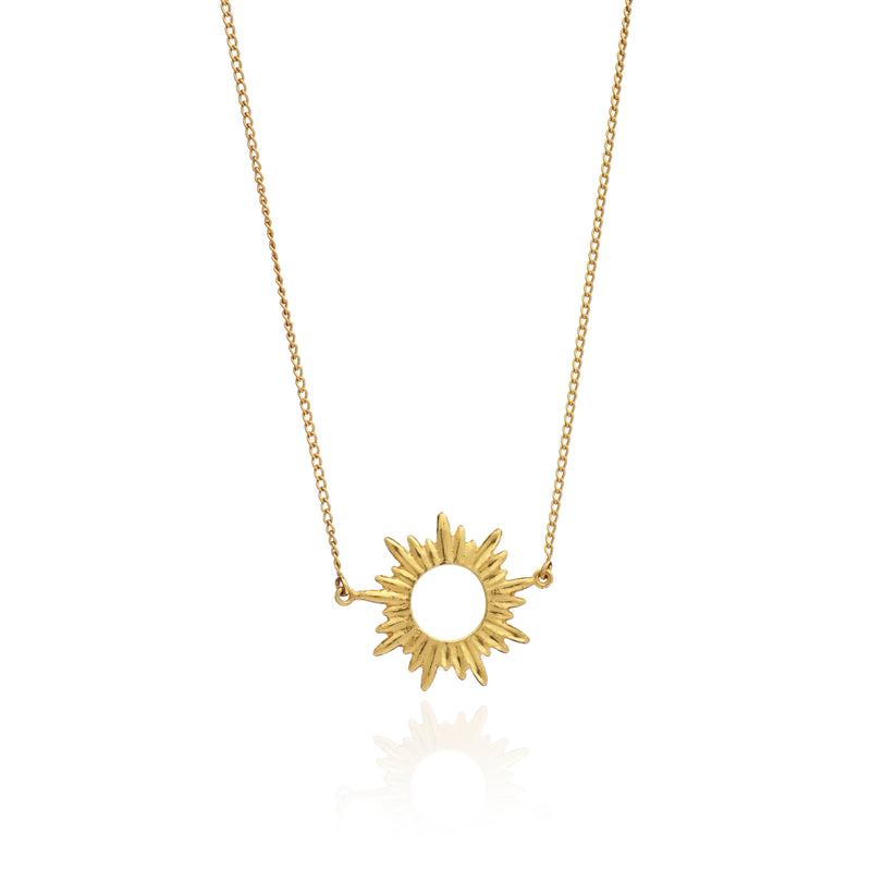 Rachel Jackson Electric Goddess Mini Sun Necklace - Gold