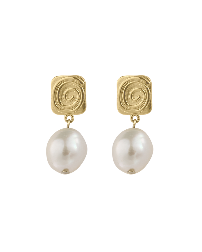 Kirstin Ash Velvet Swirl Earrings - Gold