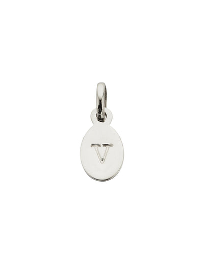 Kirstin Ash Initial Charm w/ Sterling Silver - V | Mocha Australia