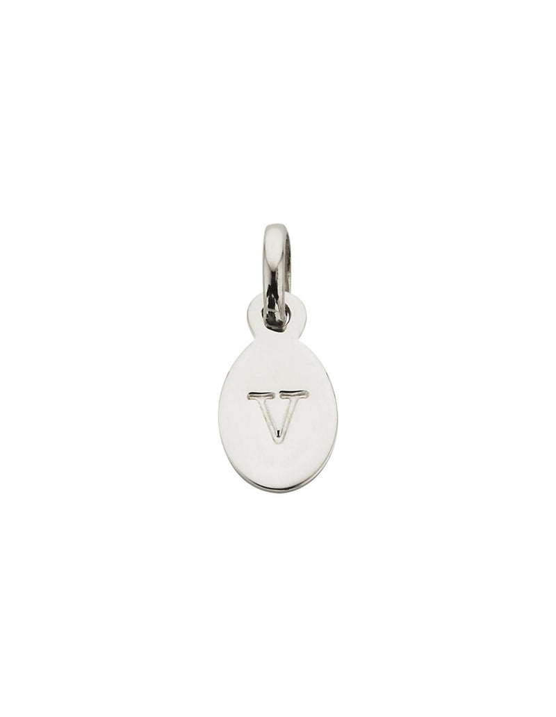 Kirstin Ash Initial Charm w/ Sterling Silver - V | Mocha Australia