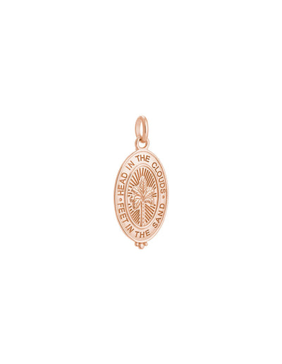 Kirstin Ash Palm Coin Charm w/ 18K Rose Gold Vermeil | Mocha Australia