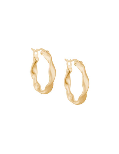 Kirstin Ash Wave Hoops - Gold | Mocha Australia