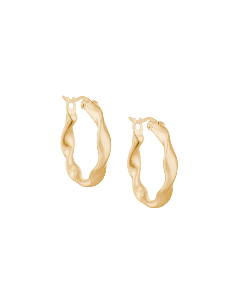 Kirstin Ash Wave Hoops - Gold | Mocha Australia