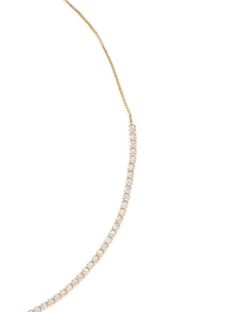 Mocha Adjustable Tennis Necklace - Light Gold | Mocha Australia