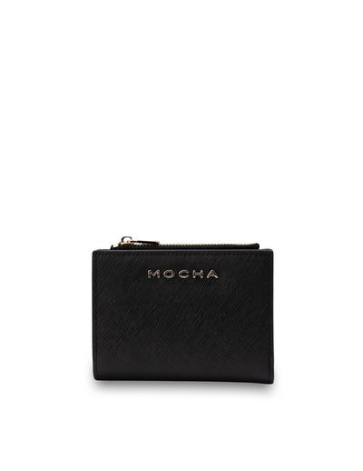 Mocha Kristin Mini Leather Wallet - Black | Mocha Australia