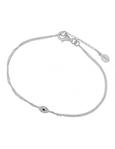 Gregio Tiny Shiny Bracelet W/ Cz Evil Eye | Mocha Australia