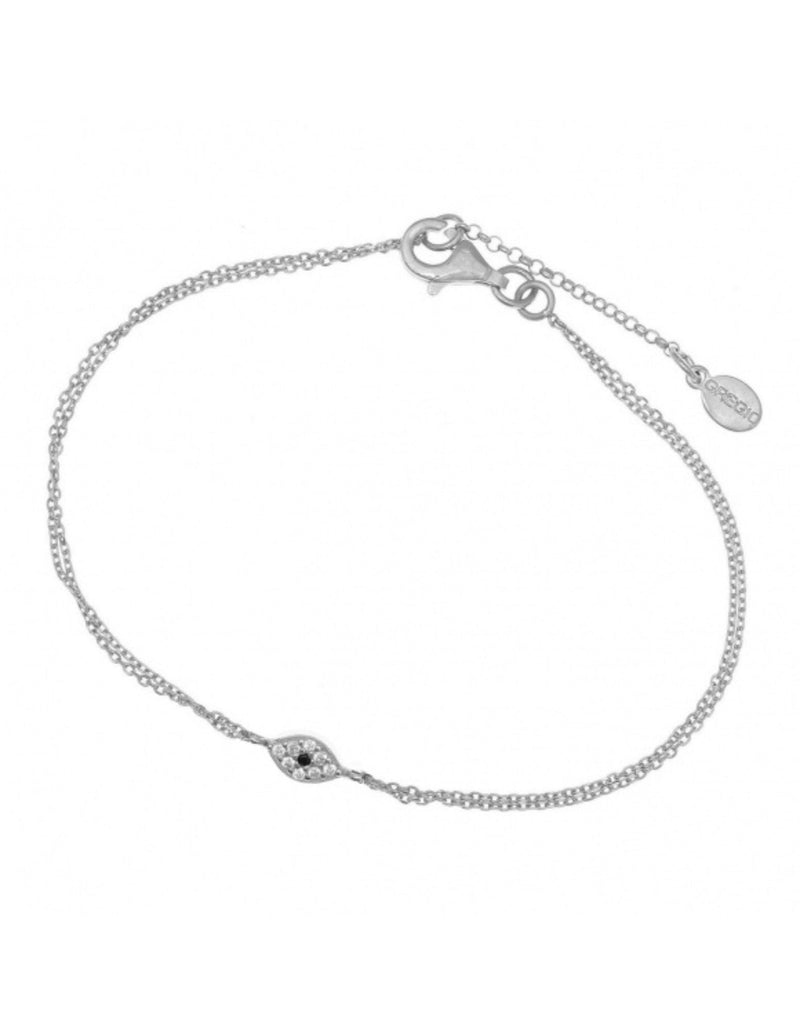 Gregio Tiny Shiny Bracelet W/ Cz Evil Eye | Mocha Australia