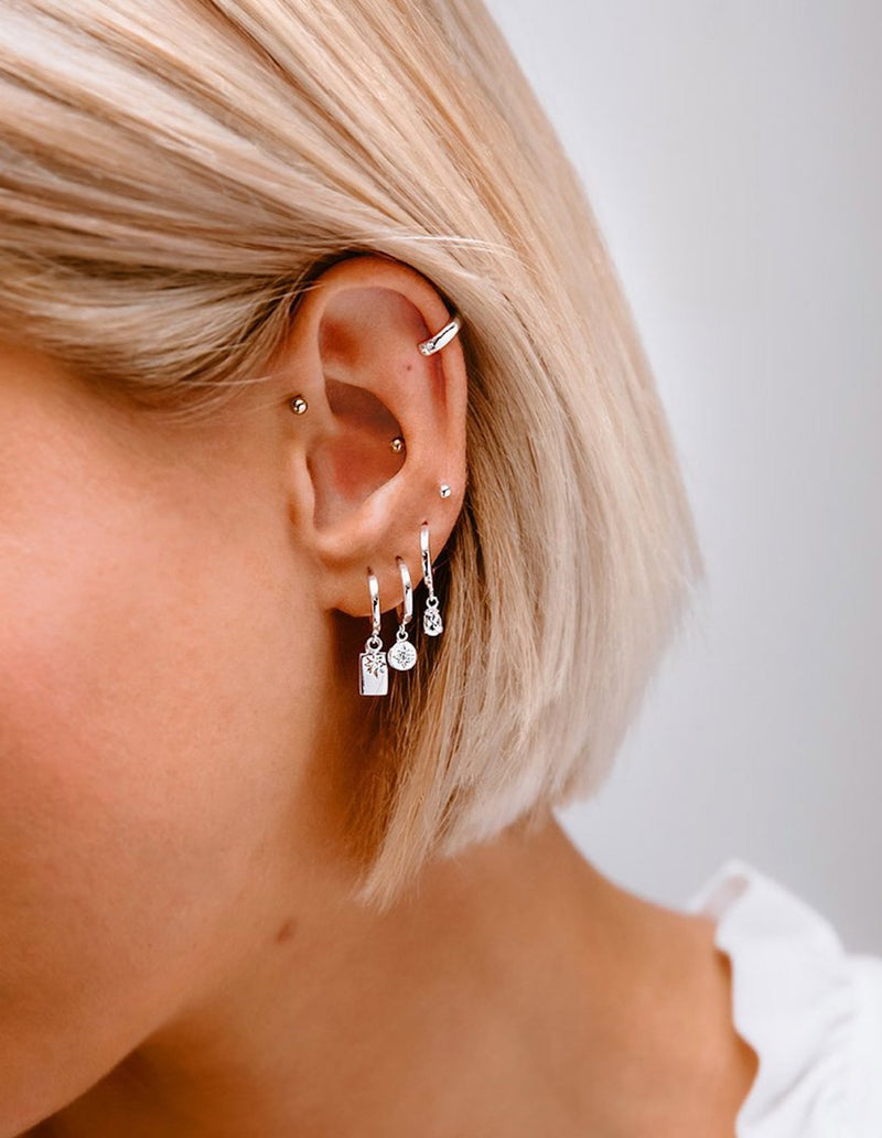 Kirstin Ash Star Coin Hoop Earrings w/ Sterling Silver | Mocha Australia