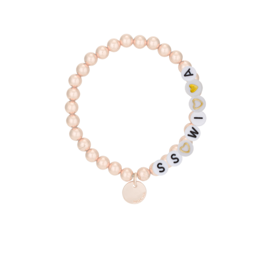 Mocha Name-It Customisable Bracelet 6mm - Rose Gold - Customer&